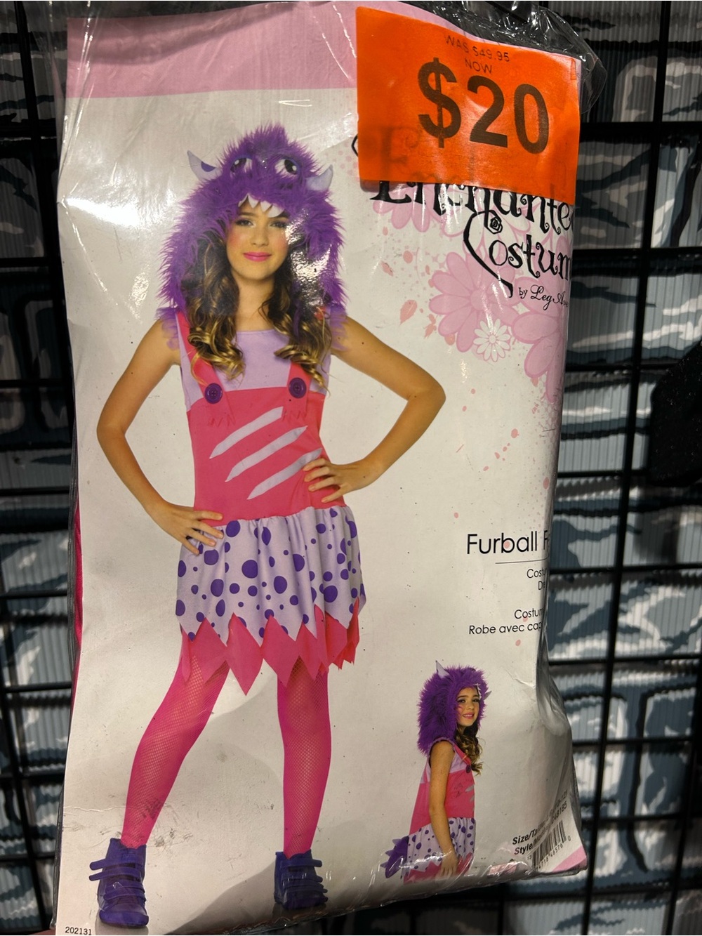 Unbranded Kids Purple & Pink Furball Monster Costume